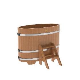 Купель BentWood овальная из дуба, 0,69Х1,31, толщина стенок - 2,6 см фото