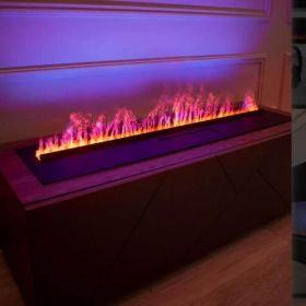 Электрический паровой камин Schones Feuer 3D FireLine 600 Pro со стальной крышкой фото