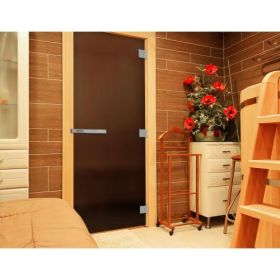 Дверь DoorWood Эталон Лайт Матовая Бронза 2000x800 (стекло 8мм) фото