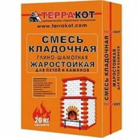 Смесь кладочная глино-шамотная, жаростойкая Терракот, 5 кг фото