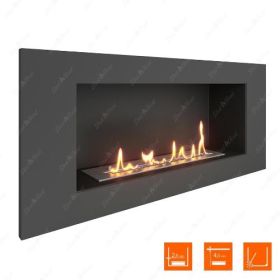 Биокамин в нишу SteelHeat Long 900 фото