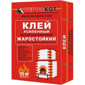 Клей усиленный жаростойкий Терракот, 25 кг фото