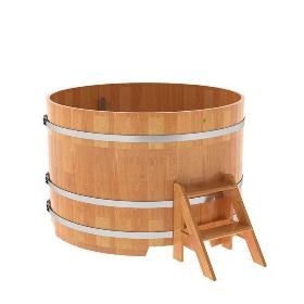 Купель BentWood круглая из сращенных ламелей лиственницы, d=1.5 м, толщина стенок - 2,8 см фото