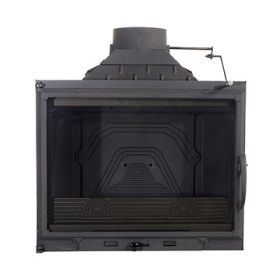 Каминная топка Diffusion В7.2 1V, с двойным дожигом, с шибером, увеличенный обзор огня фото