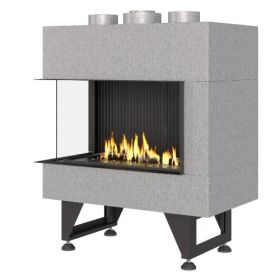 Газовый камин Airtone Gassi угловой 600 стандартное горение, газовый балон фото