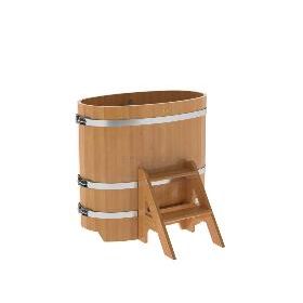 Купель BentWood овальная из лиственницы, 0,59Х1,06, толщина стенок - 2,8 см фото