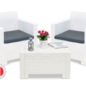 Комплект мебели Bica NEBRASKA TERRACE Set (стол, 2 кресла), белый фото