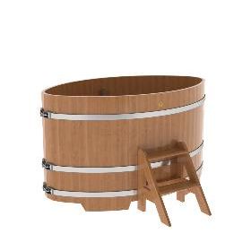 Купель BentWood овальная из дуба,1,02Х1,68, толщина стенок - 2,6 см фото