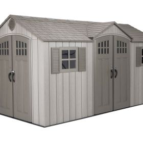 Сарай пластиковый Gardeck WoodLook 15*8 DD фото