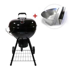 Угольный гриль SnS Grills Kettle Black Edition, с корзиной SnS, 57 см фото