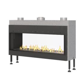 Газовый камин Airtone Gassi сквозной 1200 стандартное горение, магистральный газ фото