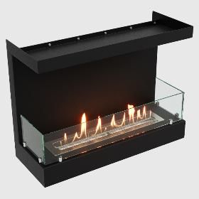 Встроенный биокамин Lux Fire фронтальный 640 S фото