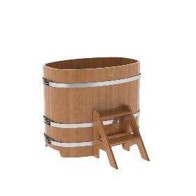 Купель BentWood овальная из дуба, 0,76Х1,16, толщина стенок - 2,6 см фото