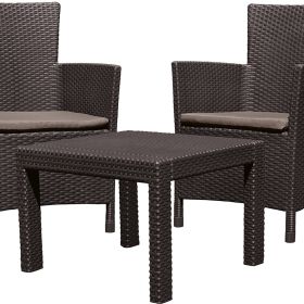 Комплект мебели Allibert Розарио балкон (Rosario balcony set) коричневый фото