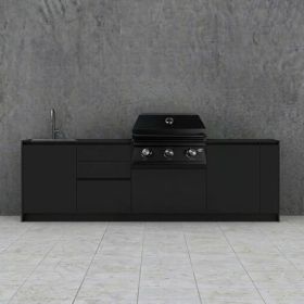 Готовая кухня Астов № 3 с грилем B-fire Bizon Black 3 фото