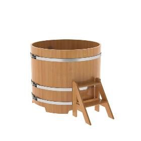 Купель BentWood круглая из лиственницы, d=1.17 м, толщина стенок - 2,8 см фото