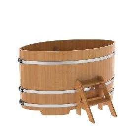 Купель BentWood овальная из лиственницы, 1,15Х1,83, толщина стенок - 2,8 см фото