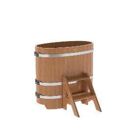 Купель BentWood овальная из дуба, 0,59Х1,06, толщина стенок - 2,6 см фото