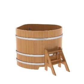 Купель BentWood угловая из лиственницы, 1,19Х1,19, толщина стенок - 2,8 см фото