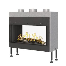 Газовый камин Airtone Gassi сквозной 800 объемное горение, магистральный газ фото