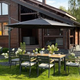 Зонт Royal Family Sky BLACK квадратный в комплекте с утяжелителями фото