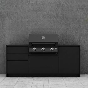 Готовая кухня Астов № 4 с грилем B-fire Bizon Black 3 фото