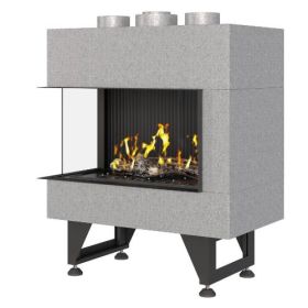 Газовый камин Airtone Gassi угловой 600 объемное горение, магистральный газ фото