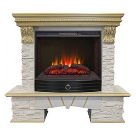 Каминокомплект RealFlame Rockland Lux/Челси Люкс с очагом Sparta 25,5 LED фото