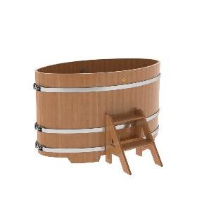 Купель BentWood овальная из дуба,0,92Х1,66, толщина стенок - 2,6 см фото