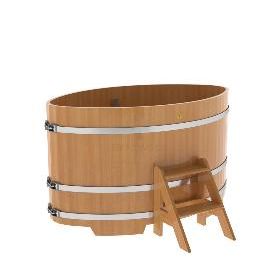 Купель BentWood овальная из лиственницы,1,02Х1,68, толщина стенок - 2,8 см фото