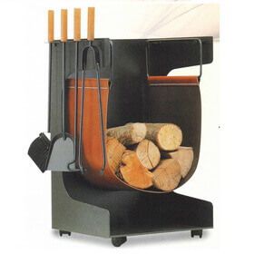 Дровница Comex 50.499 Nero C/4 Accessori H.70 фото
