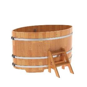 Купель BentWood овальная из сращенных ламелей лиственницы, 1,15Х1,83, толщина стенок - 2,8 см фото