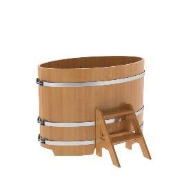 Купель BentWood овальная из лиственницы, 0,80Х1,42, толщина стенок - 2,8 см фото