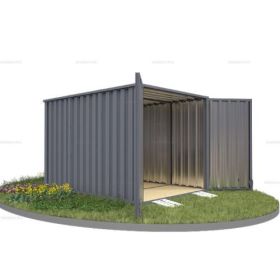 Хозблок Skoggy секционный с плоской крышей 3х2 м Графитовый фото