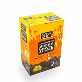 Уголь древесный SuperGrill, короб 2 кг фото
