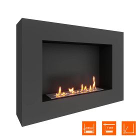 Биокамин SteelHeat Wall Grand 900 черный фото