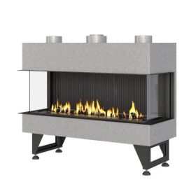 Газовый камин Airtone Gassi трехсторонний 1000 стандартное горение, магистральный газ фото