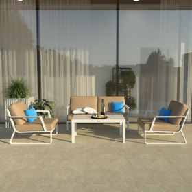 Лаунж зона Ideal Patio ESTIVO бежевая - белый каркас фото