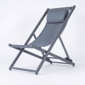 Стул-шезлонг Ideal Patio САНТОНИ складной, серый фото