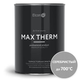 Краска термостойкая (Эмаль) Элкон (Elcon) антикоррозионная (до 700°С; 0,8 кг) Серебро фото