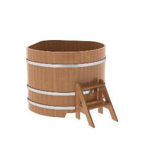 Купель BentWood угловая из дуба, 1,19Х1,19, толщина стенок - 2,6 см фото