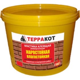 Мастика клеящая влагостойкая, жаростойкая Терракот, 2,5 кг фото