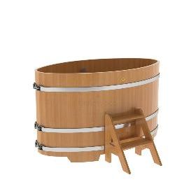 Купель BentWood овальная из лиственницы,0,92Х1,66, толщина стенок - 2,8 см фото