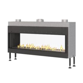 Газовый камин Airtone Gassi сквозной 1400 стандартное горение, магистральный газ фото