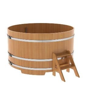 Купель BentWood круглая из лиственницы, d=1.8 м, толщина стенок - 2,8 см фото
