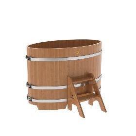 Купель BentWood овальная из дуба, 0,80Х1,42, толщина стенок - 2,6 см фото